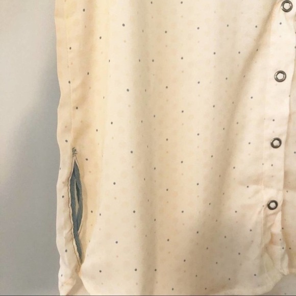 FREE PEOPLE All Smile Button Down Ivory Blouse We The Free Size Small NEW - Picture 7 of 12